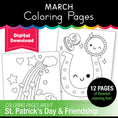 Load image into Gallery viewer, Free Printable March Coloring Pages Pack 2