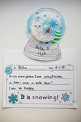 Load image into Gallery viewer, Printable December "My Snowy Day" Snow Globe Keepsake Craftivity