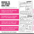 Load image into Gallery viewer, Printable Bridge To First Grade Daily Mix Digital Summer Workbook