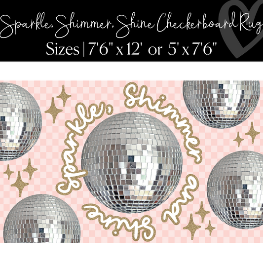 Disco Ball Checkerboard Classroom Rug by Schoolgirl Style