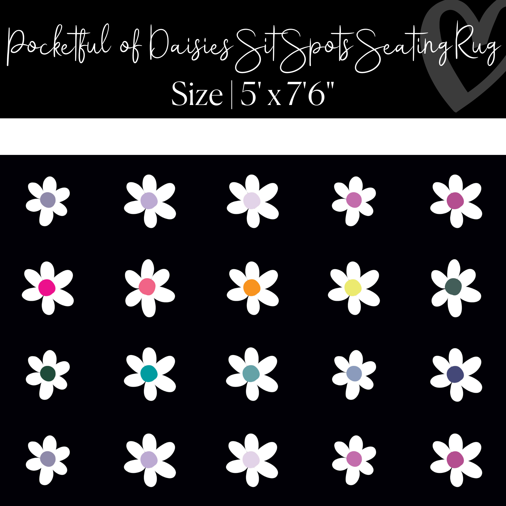 Daisies Sit Spots Classroom Rug by Schoolgirl Style