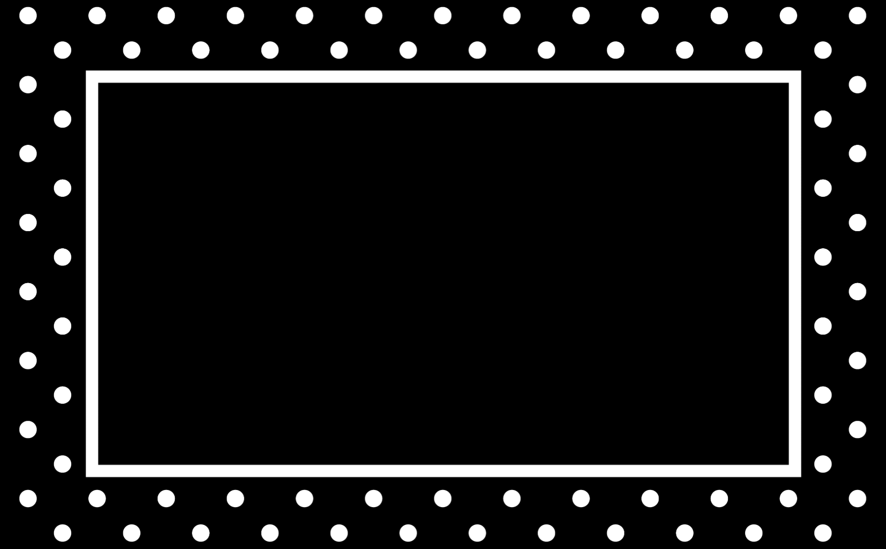 White Polka Dot Border Classroom Rug by Schoolgirl Style