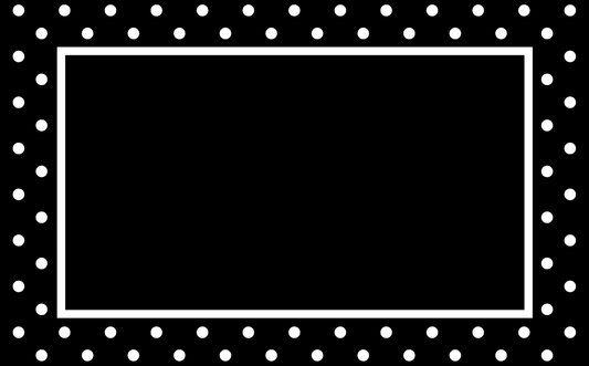 White Polka Dot Border Classroom Rug by Schoolgirl Style