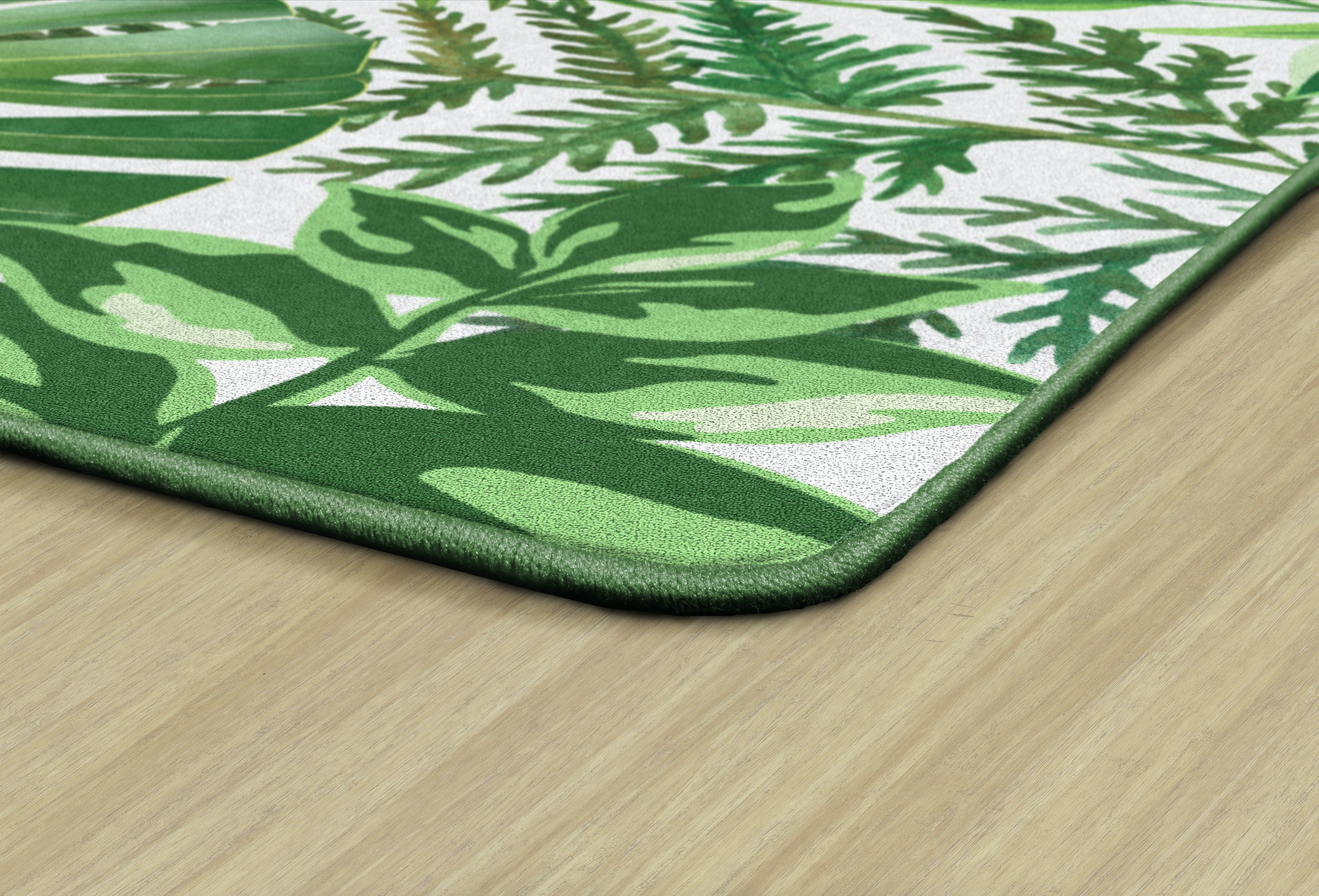 Greenery Leaves Classroom Rug by Schoolgirl Style