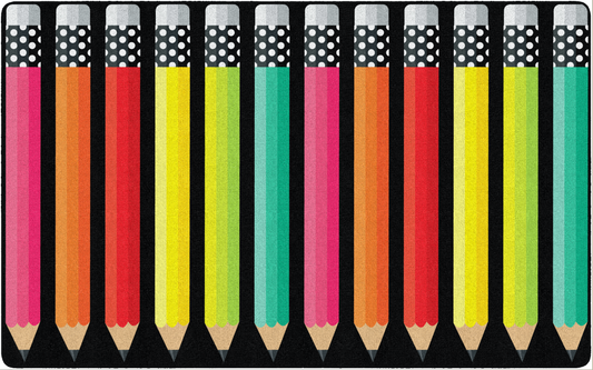 Colorful Pencils Classroom Rug by Flagship