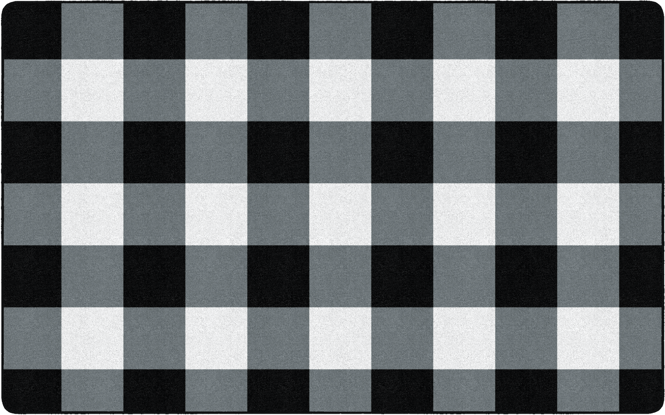 Black & White Buffalo Check Classroom Rug by Schoolgirl Style