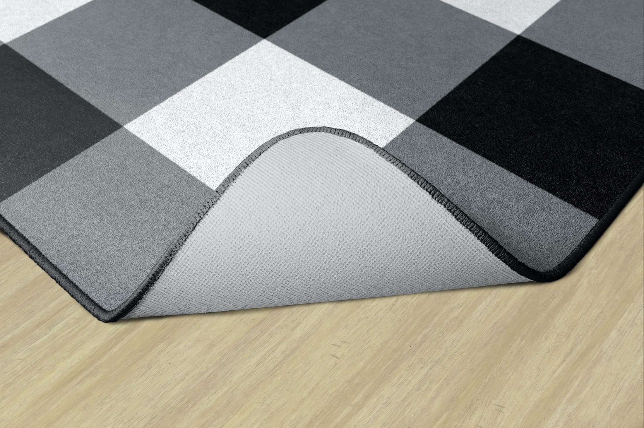 Black & White Buffalo Check Classroom Rug by Schoolgirl Style