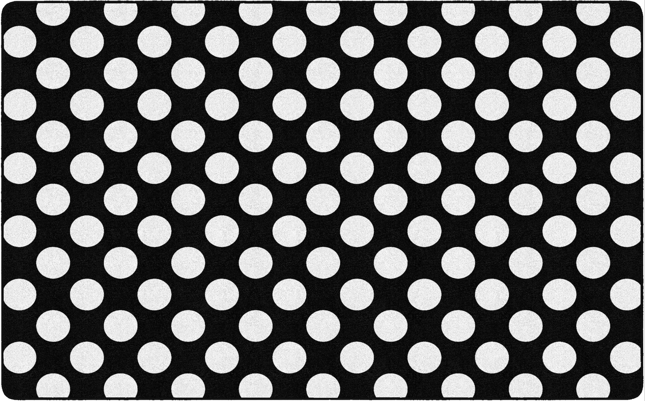 Black & White Polka Dot Classroom Rug by Schoolgirl Style