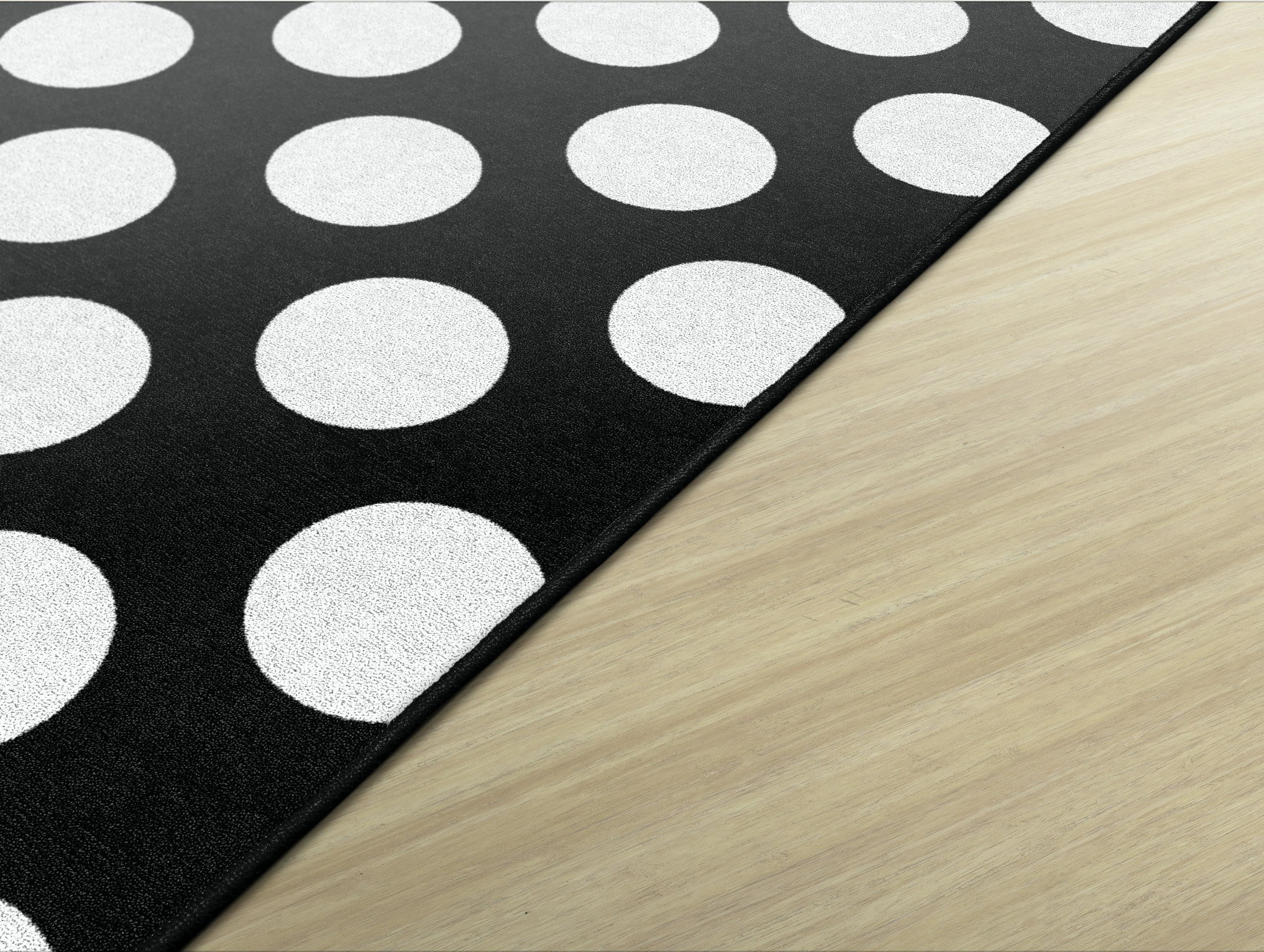 Black & White Polka Dot Classroom Rug by Schoolgirl Style