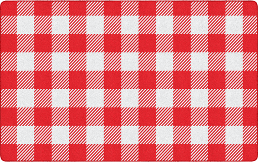 Red Gingham Classroom Rug by Schoolgirl Style