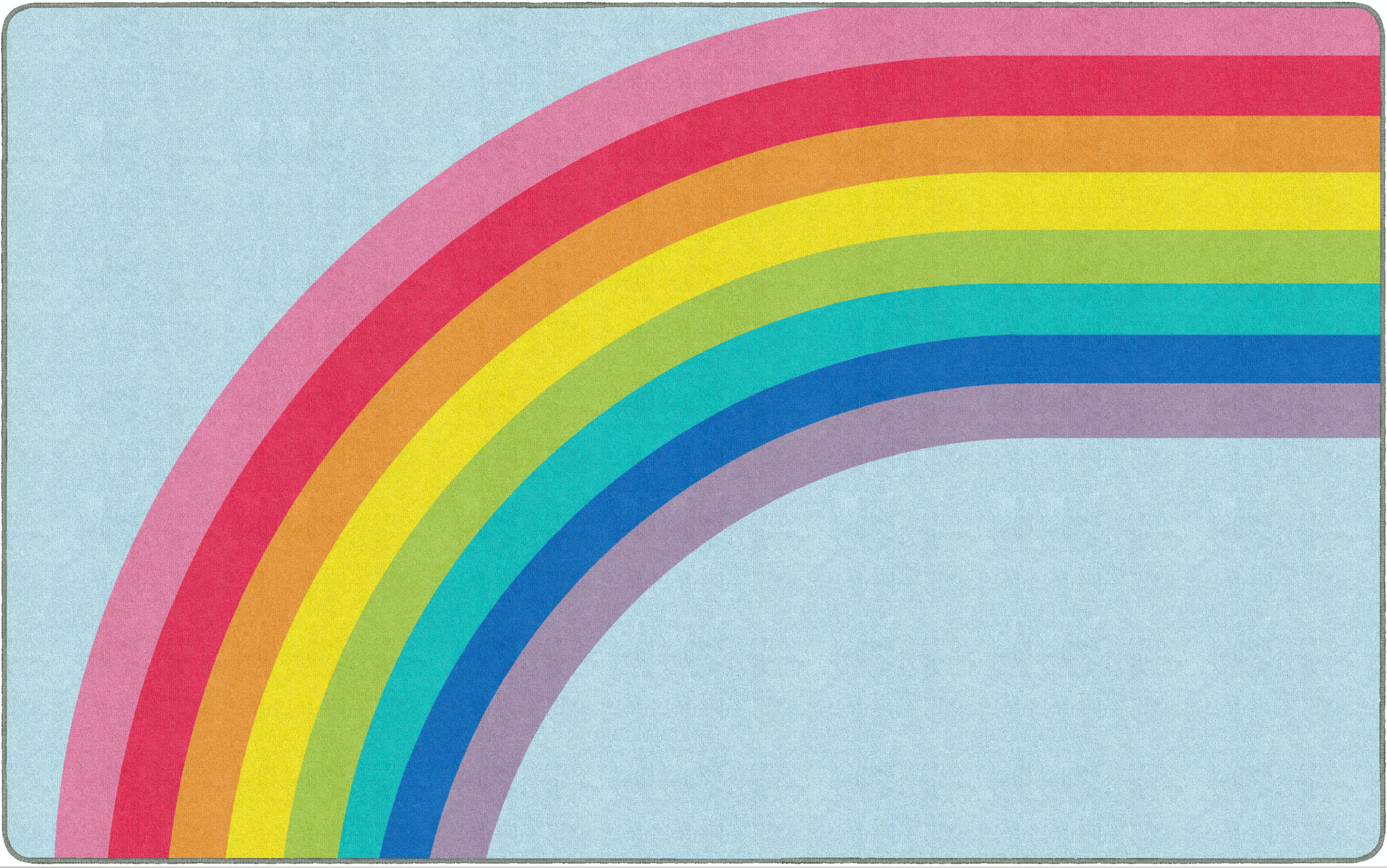 Rainbow On Blue Classroom Rug By Schoolgirl Style