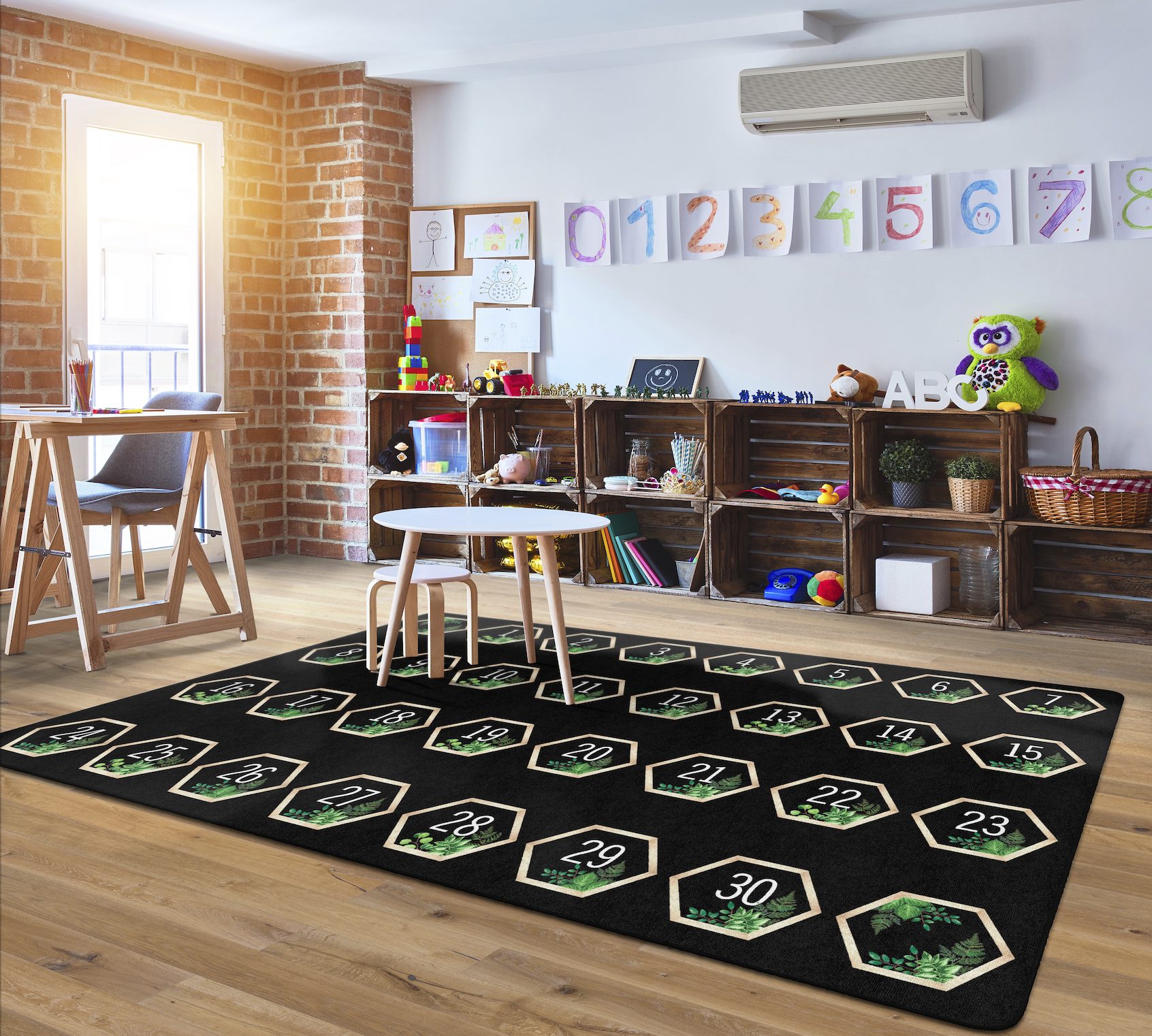Boho Number Spots Classroom Rug by Schoolgirl Style