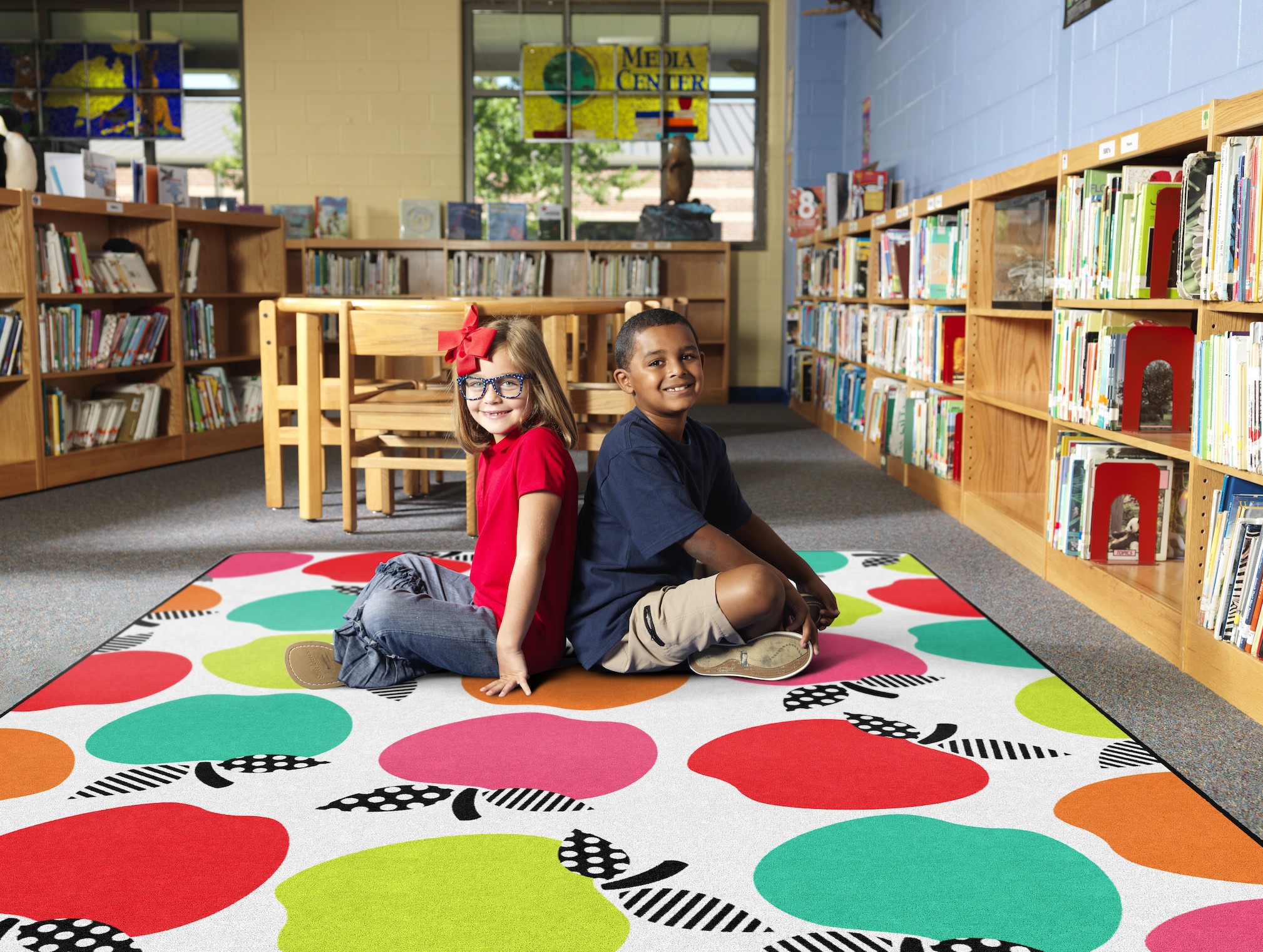 Colorful Apples Classroom Rug by Schoolgirl Style