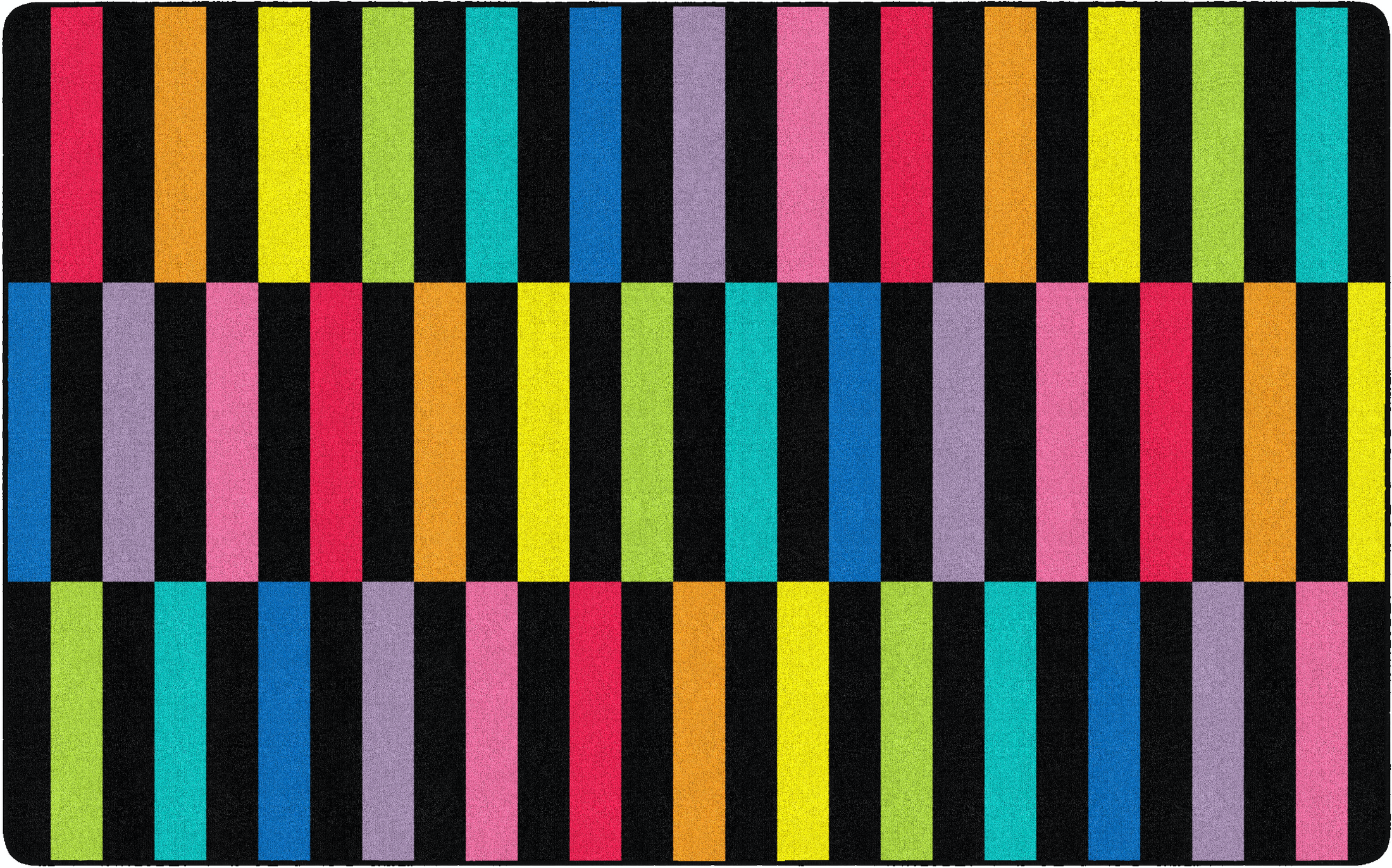 Rainbow Stripes Classroom Rug by Schoolgirl Style