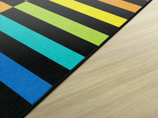 Rainbow Stripes Classroom Rug by Schoolgirl Style