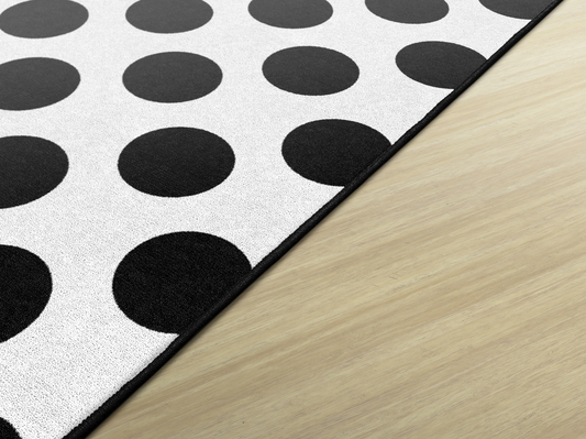 Black & White Polka Dots Classroom Rug by Schoolgirl Style