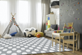 Load image into Gallery viewer, Gray Polka Dot Classroom Rug by Schoolgirl Style