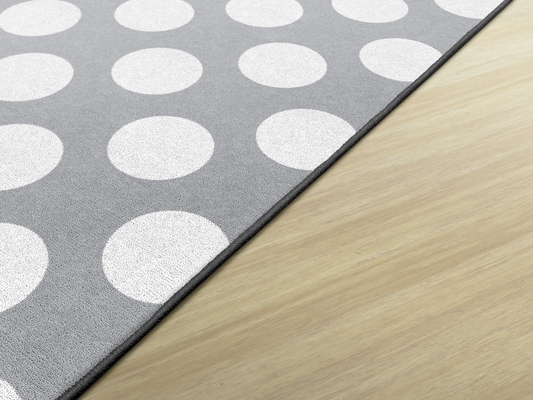 Gray Polka Dot Classroom Rug by Schoolgirl Style