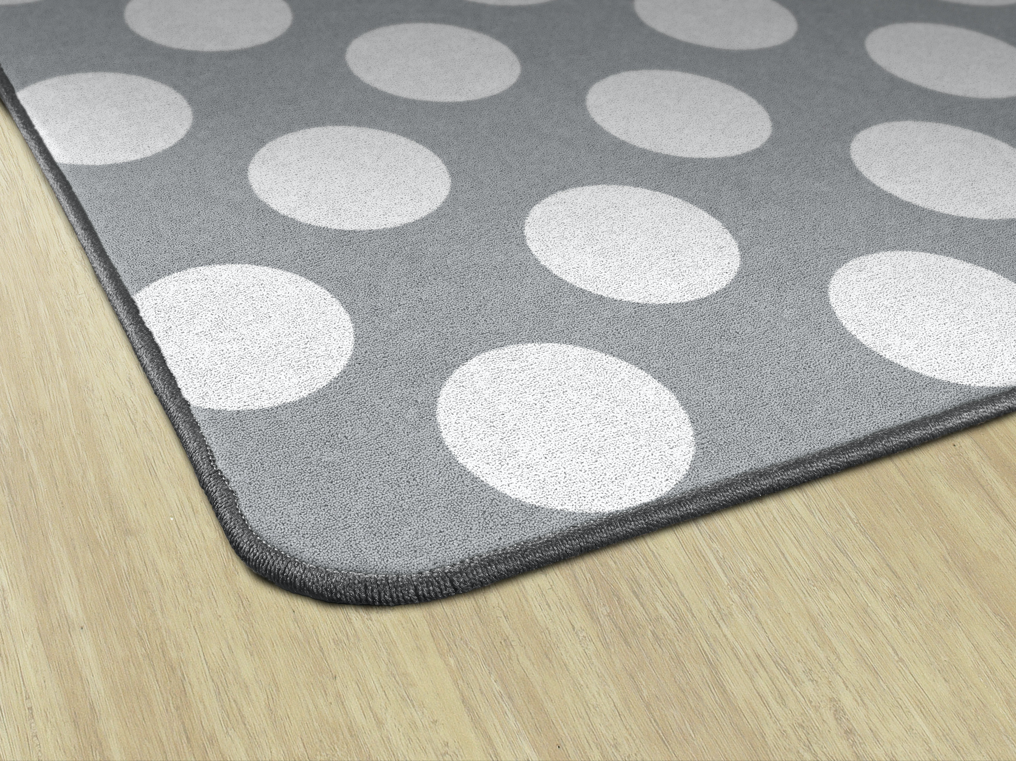 Gray Polka Dot Classroom Rug by Schoolgirl Style
