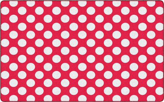 Red Polka Dot Classroom Rug by Schoolgirl Style