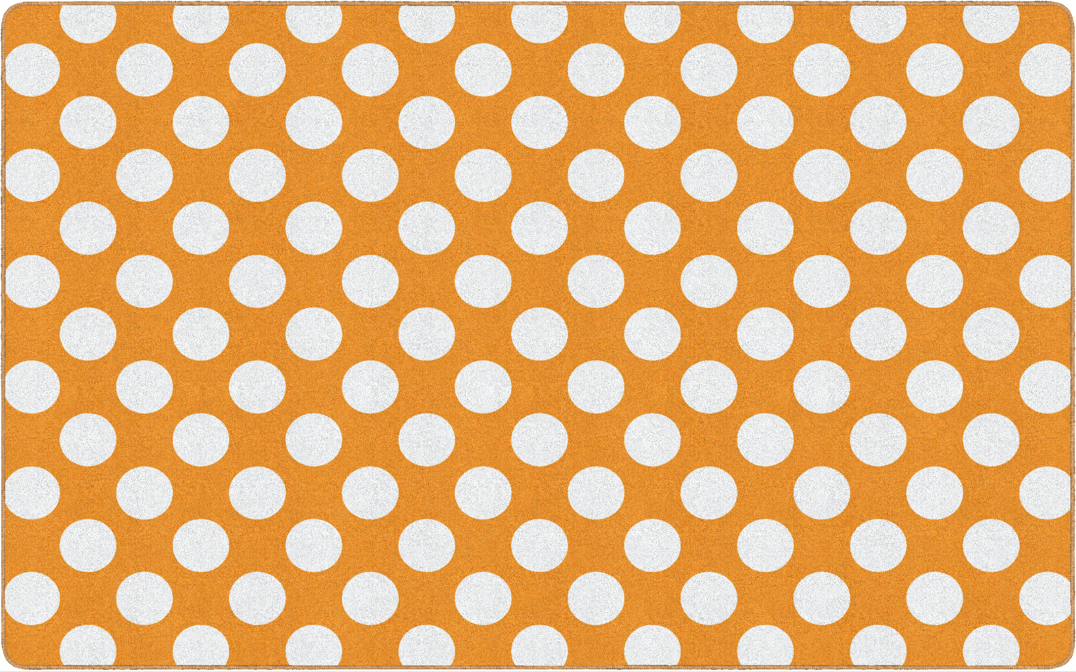 Orange Polka Dot Classroom Rug by Schoolgirl Style