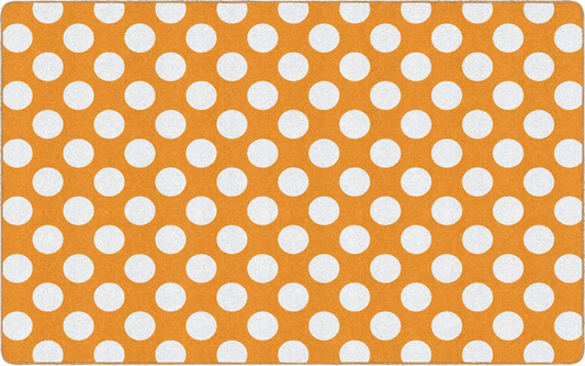 Orange Polka Dot Classroom Rug by Schoolgirl Style