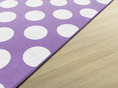 Load image into Gallery viewer, Purple Polka Dot Classroom Rug by Schoolgirl Style