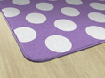 Load image into Gallery viewer, Purple Polka Dot Classroom Rug by Schoolgirl Style