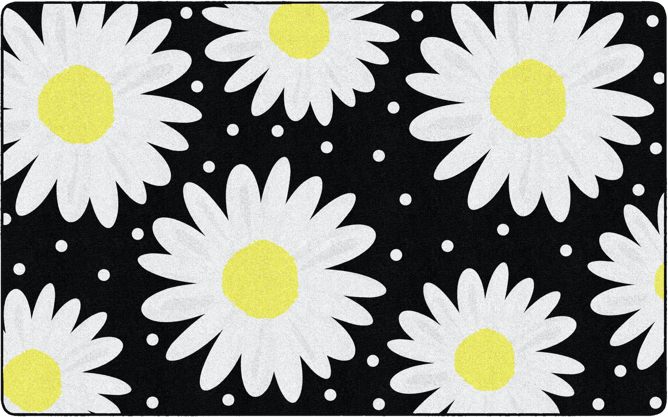 Daisy Polka Dots Classroom Rug by Schoolgirl Style