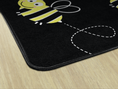 Load image into Gallery viewer, Bees on Black Classroom Rug By Schoolgirl Style