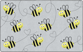 Load image into Gallery viewer, Bees on Gray Classroom Rug by Schoolgirl Style