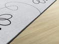 Load image into Gallery viewer, Bees on Gray Classroom Rug by Schoolgirl Style