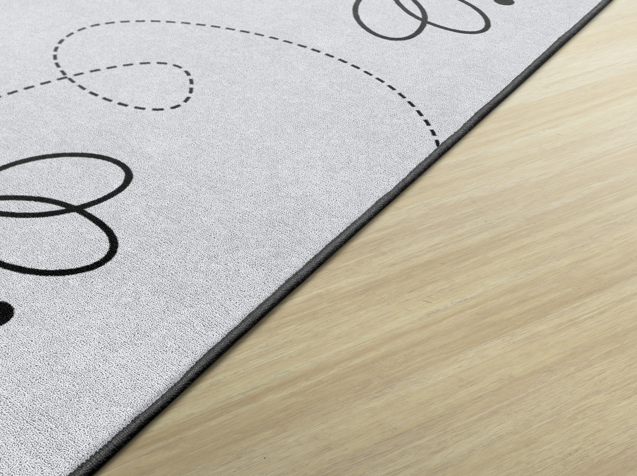 Bees on Gray Classroom Rug by Schoolgirl Style