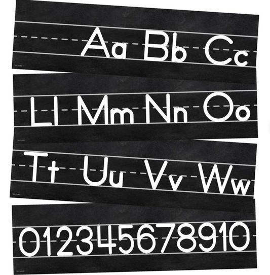 Black and White Alphabet Line