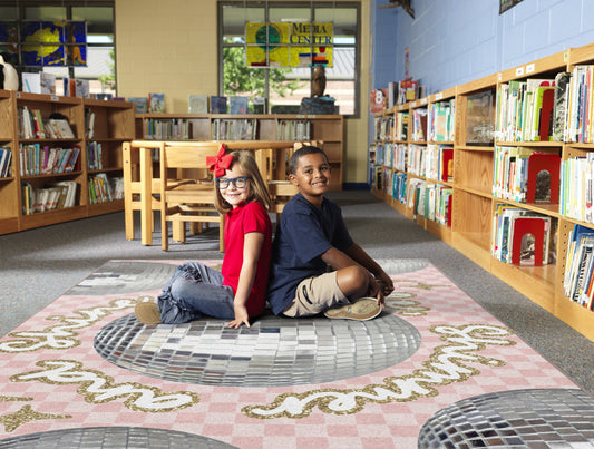 Disco Ball Checkerboard Classroom Rug by Schoolgirl Style