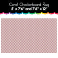 Load image into Gallery viewer, Coral Checkerboard Rug