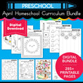 Load image into Gallery viewer, Printable Preschool April Homeschool Curriculum Bundle