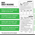 Load image into Gallery viewer, Printable First Grade May Daily Reading