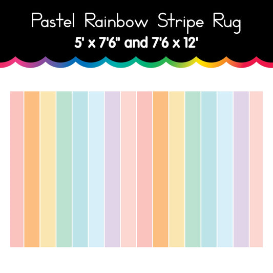 Pastel Rainbow Stripe Rug