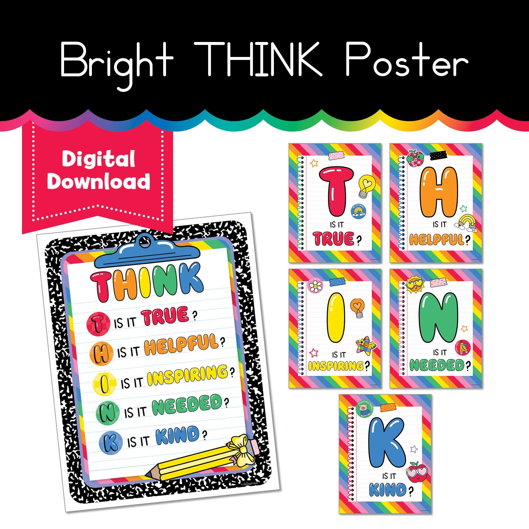 Bright Think Posters