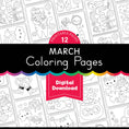 Load image into Gallery viewer, Free Printable March Coloring Pages Pack 2