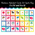 Load image into Gallery viewer, Rainbow Alphabet Cards Sit Spots Rug