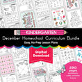 Load image into Gallery viewer, Printable Kindergarten December Homeschool Curriculum Bundle