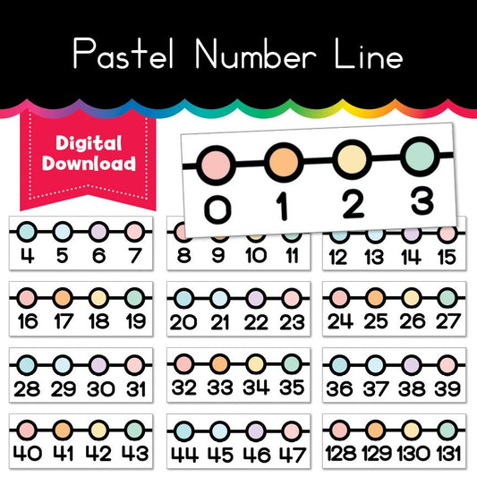 Pastel Number Line