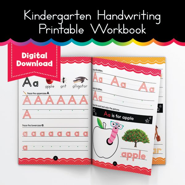Kindergarten Handwriting Printable Workbook