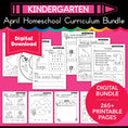 Load image into Gallery viewer, Printable Kindergarten April Homeschool Curriculum Bundle