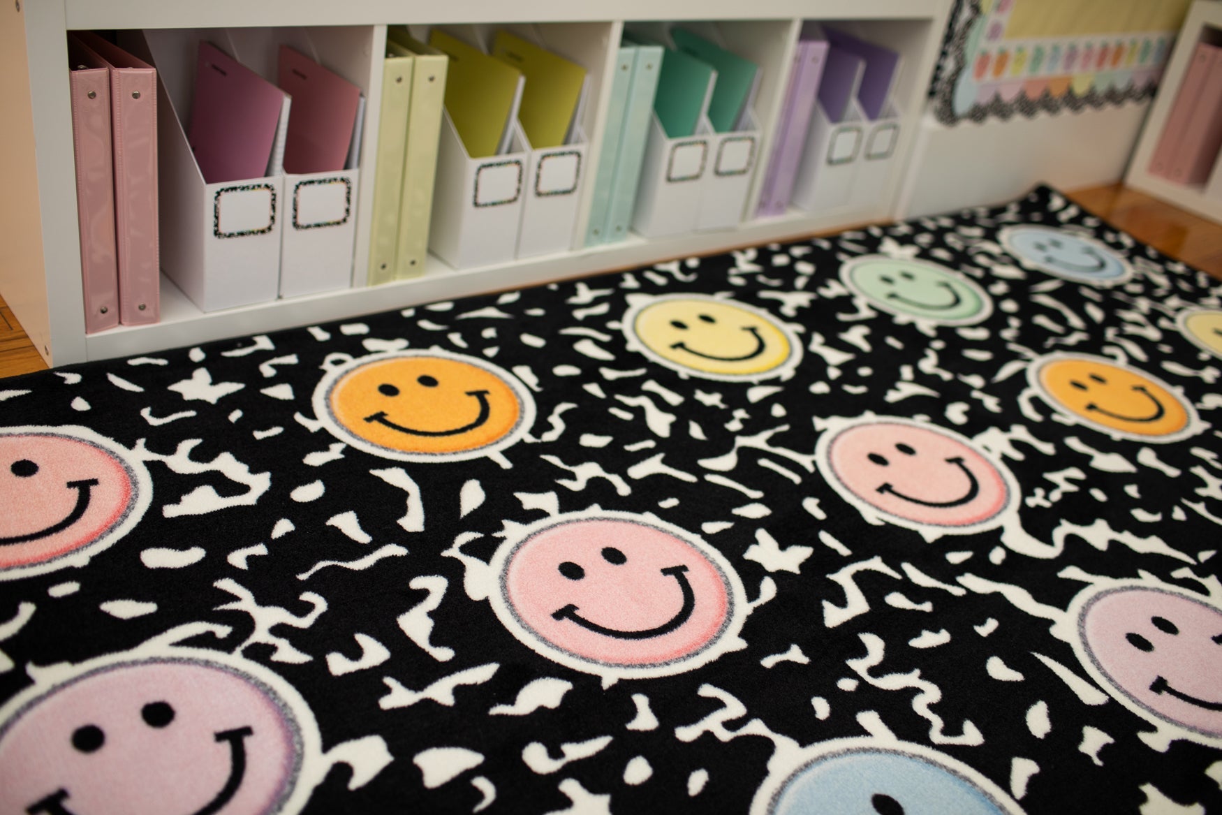 Composition Notebook with Smiley Sit Spots Classroom Rug