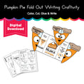 Load image into Gallery viewer, Printable Pumpkin Pie Fold Out Writing Craftivity
