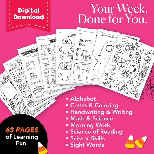 Printable Kindergarten October Week 4 Resources
