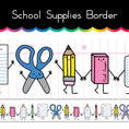 Load image into Gallery viewer, School Supplies Border